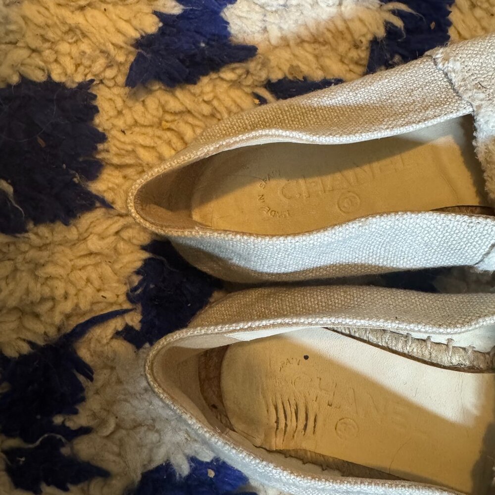 Chanel Interlocking Logo Cc Canvas Espadrilles - … - image 3